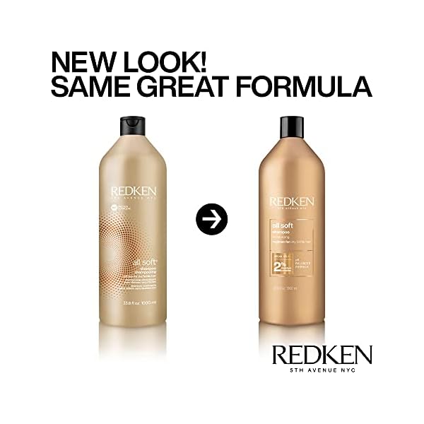 Redken All Soft Argan Oil Shampoo | For Dry / Brittle Hair | Provides Intense Softness and Shine | Travel Size | 33.8 Fl Oz