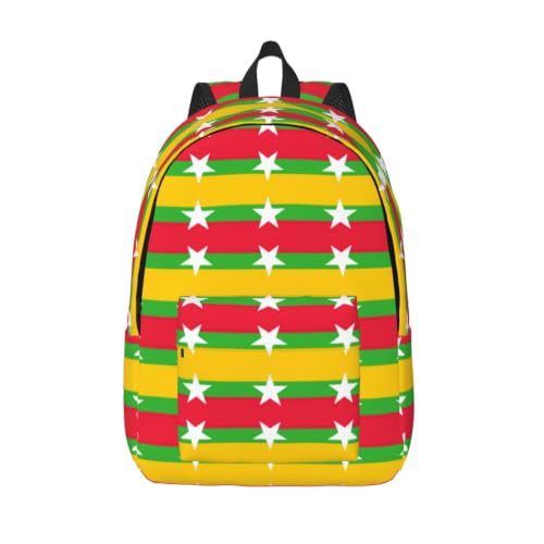 Mochila de lona para el trabajo CHAbu negra clásica de moda casual