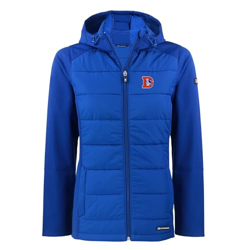 Cutter & Buck Women's NFL Throwback Evoke Hybrid Eco Softshell Recycled Full-Zip Hoodie Jacket2