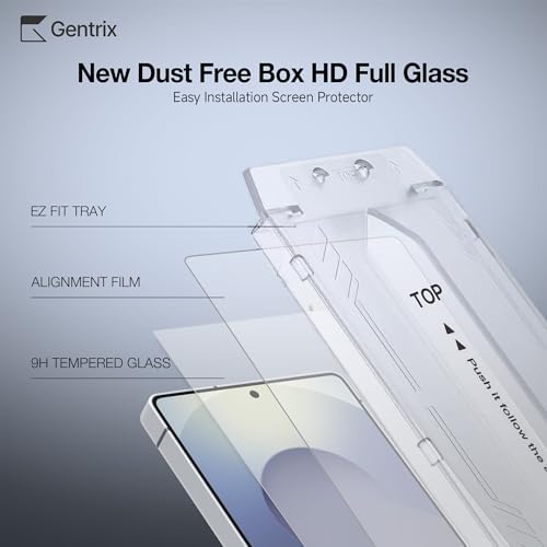 Image of Tempered Glass Screen Protector for Samsung Galaxy S25 Plus / S24 Plus, 2 Pack | Fingerprint Unlock Compatible, Easy Install Auto-Align Kit, Edge to Edge HD Clear, 9H Anti-Scratch, Bubble-Free