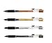 TUL Prestige Metal Liquid Ink Rollerball Pens, Medium Point, 0.7 mm, Assorted Barrels, Black Ink, Pack Of 4