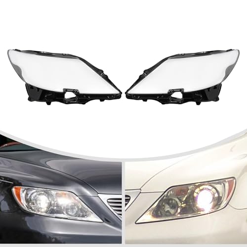 Headlights Lens Covers Set, Clear Headlamp Cover Compatible with 2007 2008 2009 Lexus LS460, Left Drive Side and Passenger's Right Side