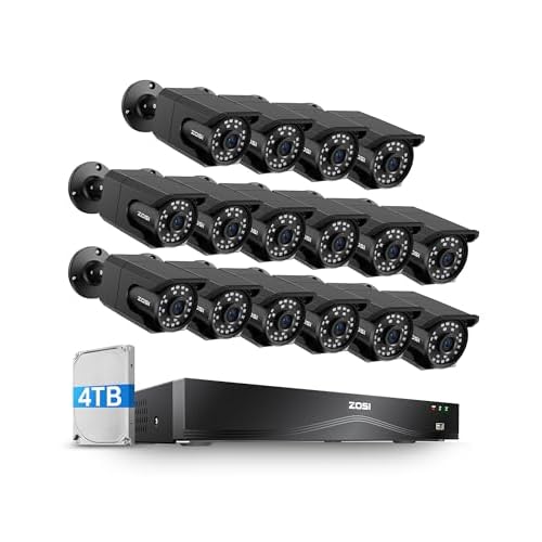 ZOSI 4K 16CH PoE Security System - 16x8MP NVR