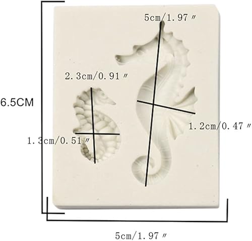 Miniatura 2 de Molde de silicona de caballo de mar Fondant Sugarcraft Cake Decorating Tools Chocolate Gumpaste Jelly Mold