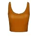 Produktbild Hirolan Frau Einstellbar Schulter Riemen Runden Hals Ärmellos Ernte Oben Damen Bauchfrei Tops Crop Neckholder Sommer Tank Oberteile Vest Schulterfrei Trägerlos Slim Fit Weste (S, Gelb 2)