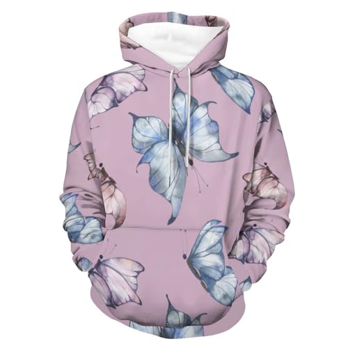 Sweatshirt Pull pour Homme Femme UMENG Sweats À Capuche Papillon S
