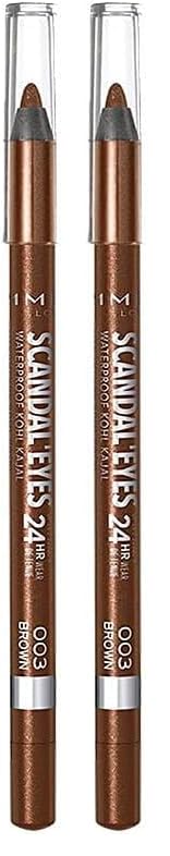 Rimmel London Scandaleyes Waterproof Khol Kajal Liners Tono 3-1.3 gr, Crema (Paquete de 2)