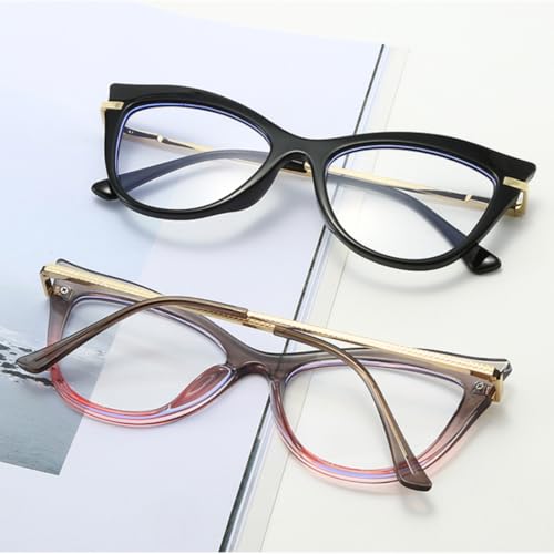 Lunettes de soleil œil-de-chat rétro avec branches en métal
