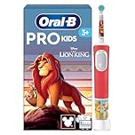 Oral-B Pro Kids 3+ König der Löwen Elektrische Zahnbürste für Kinder — Electric Toothbrush ab 3 Jahren, Inkl. 1 Aufsteckbürste, Extra Weiche Borsten und 2 Putzmodi für Zahnpflege, Weiß/Rot
