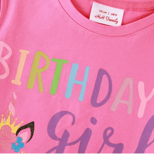 Image of Unicorn Mermaid Birthday Girl Shirt - Casual T-Shirt Top Tee