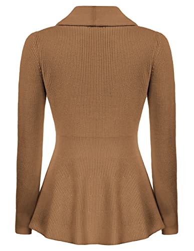 Belle Poque Women Vintage Cardigan Sweater Shawl Lapel Button Down Sweater Outwear Coat2