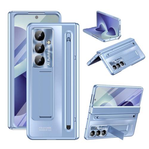 Coque Samsung Galaxy Z Fold8 Ultra avec stylet et protection charnière bleue