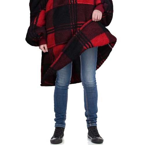 Image of Catalonia Oversized Hoodie Blanket Sweatshirt, Comfortable Sherpa Giant Pullover with Large Front Pocket for Adults Men Women Teenagers Wife Girlfriend