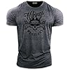 bebak Mens Gym T Shirt | Viking Warrior | Gym Clothes for Men | Arnold Bodybuilding T Shirt | Ideal for MMA Strongman Crossfit (UK, Alpha, XXL, Regular, Regular, Heather Steel Grey) #4