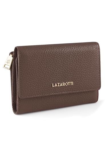 Cartera grande de piel Lazarotti Bolonia para solucionar la falta de espacio y proteger tarjetas