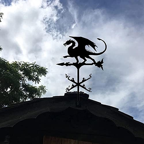 Alfusa Weather Vane Weathervane Flying Dragon Weather Vane Retro Farm Scene Weathervane Professional Measuring Tools Patio Yard Decoration #TOP1