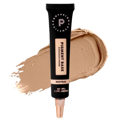 Profusion Cosmetics Pigment Base Eyeshadow Primer, Achieve Stunning and Eye Catching Makeup Looks With Premium Beauty Tool, (Neutral)