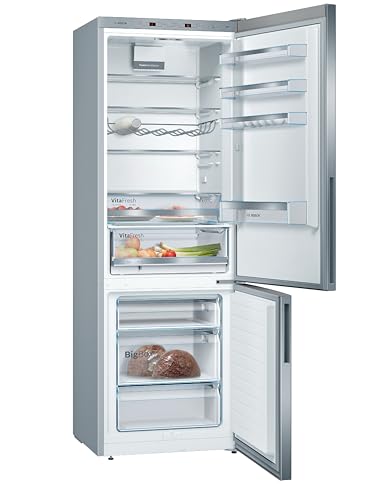 Bosch Home & Kitchen Appliances KGE49AICAG Serie 6 Freestanding Fridge Freezer with Easy Clean and VitaFresh, 201cm Low Frost, 419L capacity, 70cm XL wide, Inox - Image 3