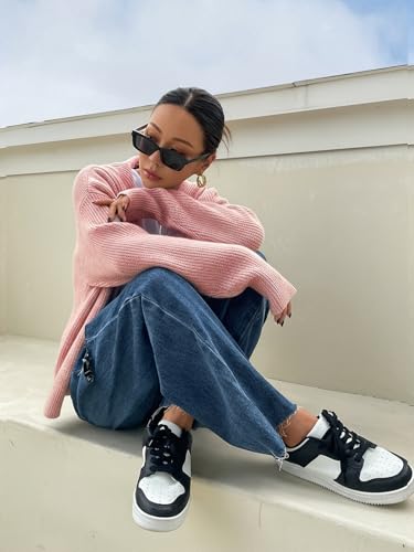 Image of SOLY HUX Zip Up Cardigan for Women Hooded Cardigan Sweater Knitted Drop Shoulder Fall Clothes Winter Hoodies Outerwear
