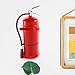 Uonlytech Wall Fire Extinguisher Mount Iron Bracket Red 5kg Capacity Wall Hanging Holder for Fire Safety Tools