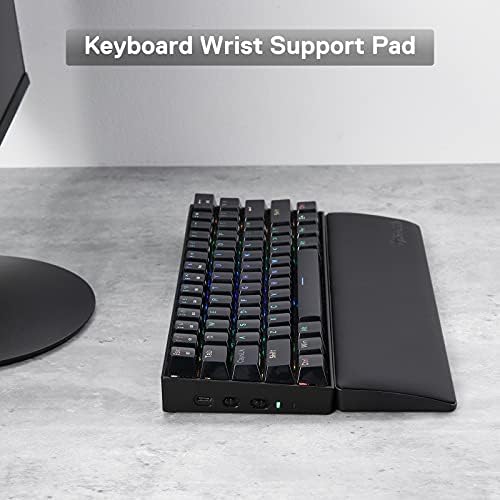 Redragon P035 Meteor S Computer Keyboard Wrist Rest Pad, Ergonomic Soft Memory Foam Wrist Rest w/Anti-Slip Rubber Base, 60% 61 Keys Compact Size 11.38 x 2.87 in, 0.78 inch (20mm) Height, Black