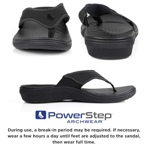 Image of PowerStep Archwear, Women's Arch Supporting Thong Sandal, Women's Orthotic Casual Dress Flip Flop, Shock Absorbing Sole, Plantar Fasciitis Relief, Neutral Arch, Lightweight, Non-Slip Tread