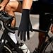BOSREROY Black 2 Pairs Anti-Slip Cycling Gloves, Touch Screen, Windproof Warm Riding Gloves, Thin Fleece, Sports, 10.4 X 3.7 in