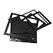 L_shop Hohlquadrat Spiegel Wandaufkleber Abnehmbare DIY 3D Acryl Wandtattoo Art Home Decoration Wandbild, schwarz