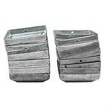 Oniissy Silberne Zaunpfostenabdeckungen, 101 x 101 mm, für 10,2 x 10,2 cm Holzpfosten, wetterfester Stahlschutz für Gartenzaun und Terrassenpfosten mit einfacher Schraube (40 Stück)