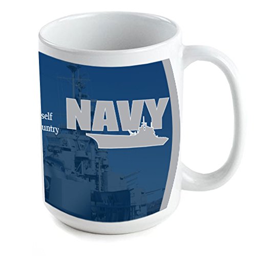 VictoryStore Ceramic Mugs - Military US Navy Coffee Mug 15 ounces