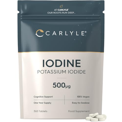 Carlyle Iodine Tablets 500mcg, 365 Vegan