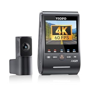 VIOFO A329S 4K 60FPS Dash Cam Front and Rear, 4K+2K Dual Dash Camera for Cars, Power Saving Parking Mode, Wi-Fi 6 App Control, Dual STARVIS 2 Sensors, Supports up to 4TB SSD or 512GB microSD Card