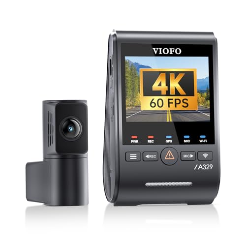 VIOFO A329S 4K 60FPS Dash Cam Front and Rear, 4K+2K Dual Dash Camera for Cars, Power Saving Parking...