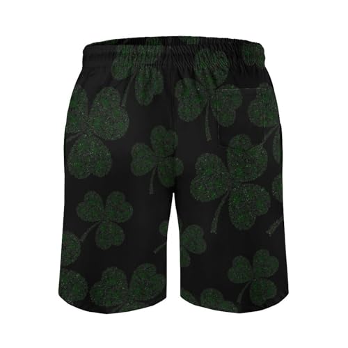 Clover Pot Leaves Mens Swim Trunks Quick Dry Board Shorts Beach Swimwear Bathing Suits3