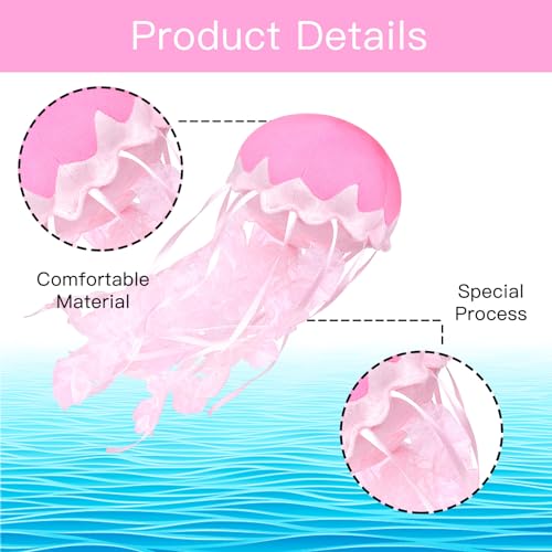 lilizzhoumax Simulation Jellyfish Plush Toy 15cm/6, Realistic Stuffed Animal Jellyfish Plush Toy, Cute Hangable Plush Toy, Super Soft Sea Animal Home Decoration Animal Toys - Image 4