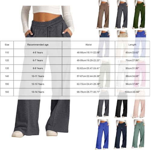 Baggy Sweatpants for Teen Girls Fall Y2k Trendy Casual Joggers High Waist Athletic Casual Comfort Wide Leg Sweat Pants4