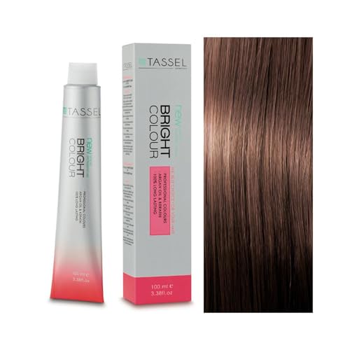 Tassel - Tinte Permanente Capilar Nº7.73 Rubio Medio Avellana - Mujer - 100 ml - Color Cálido y Natural con Nutrición de Argán y Keratina
