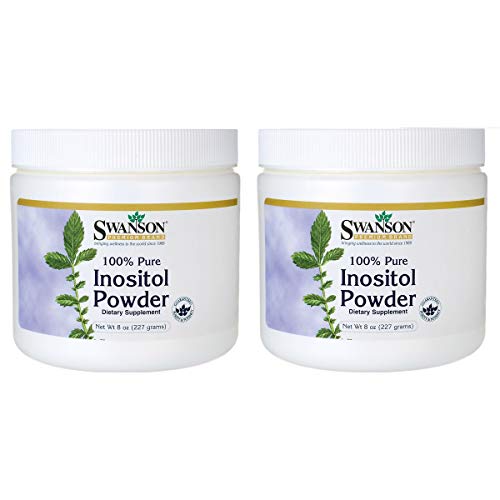 Swanson 100% Pure Inositol Powder Promote Relaxation Mood Support Cellular Health 8 Ounce (227 g) Pwdr 2 Pack
