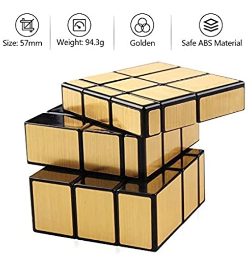 Gold Infinity Cubes Fidget Toy, 3 X 3 Fidget Cubes Stress And Anxiety Relief Toys, Brain Teasing Toy, Relaxing Hand-Held For Kids And Adults For Add/Adhd/Ocd #TOP4