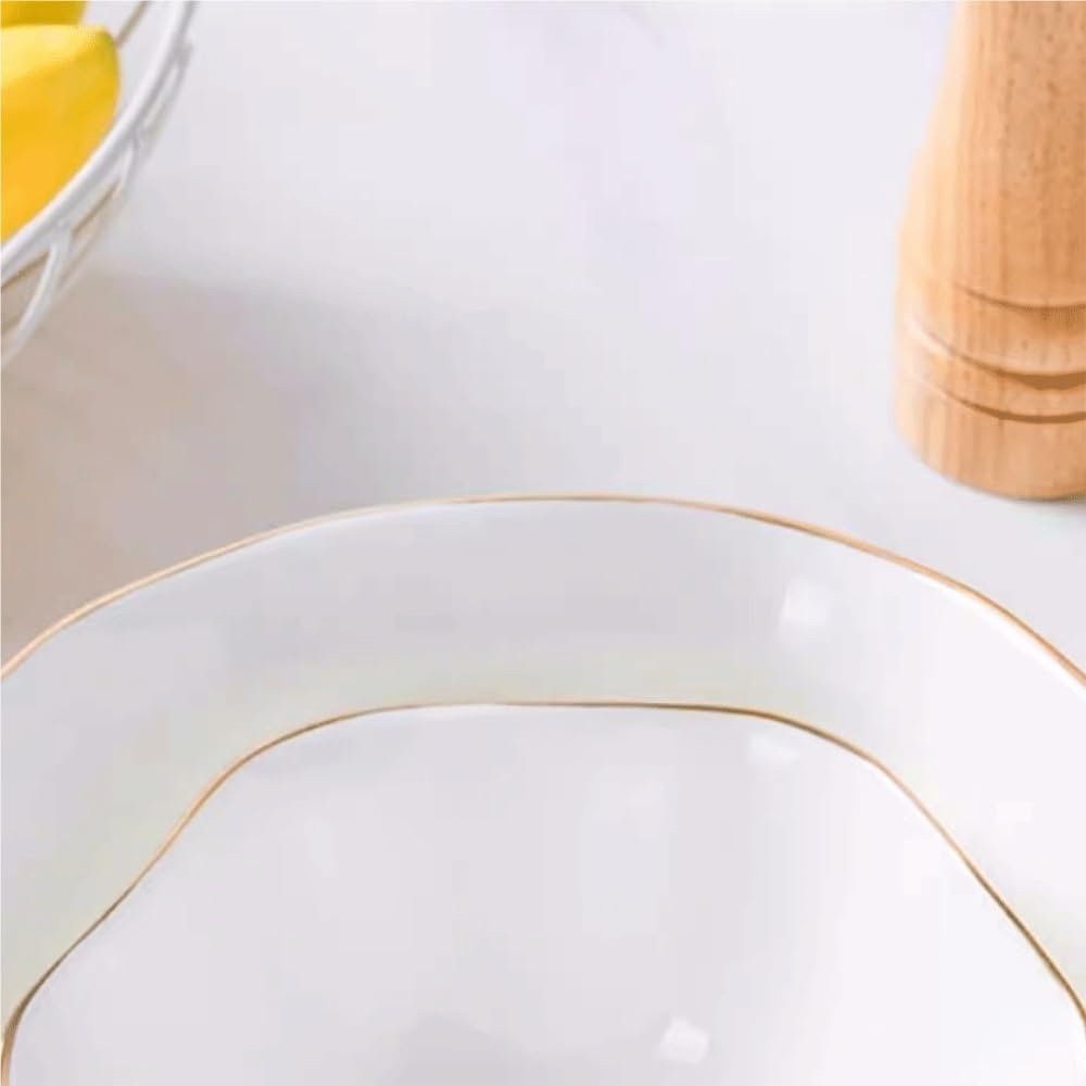 Duże Miski Sałatkowe Miska na Zupę Porcelain Bowl Soup Bowl Pasta Bowl Fruit Salad Bowl Western Food Bowl Household Large Bowl Ceramic Bowl Miski Kuchenne Miska do Sałatek, Owoców,