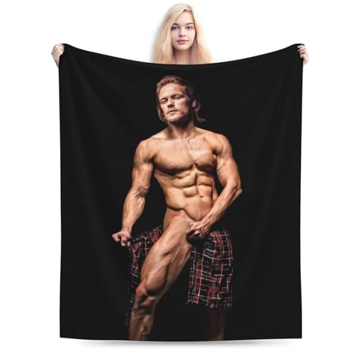 CRISTOFANO Soft Flannel Fleece Blanket Jamie Fraser Plush Throw Cozy Blankets for Couch Sofa 40