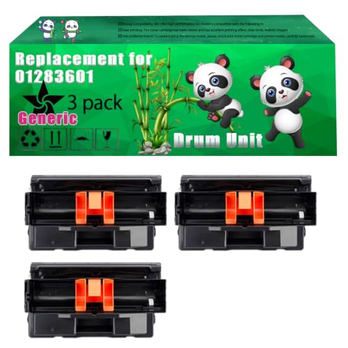 Image of Replacement 01283601 Drum Unit Compatible for Okidata OKI ES4132 DN ES5162DNW ES4131 ES4192MFP Printers, Up to 30000 Pages, Vivid Colors, Contains Chip (3 Pack Black)