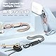 SURPHY Leder Handy Handschlaufe Universal, Verstellbares Handykette Kurz Handyband Schlüsselband lanyard Handyanhänger Trageband für AirPods Handyhülle Schlüssel Karteninhaber, Blau