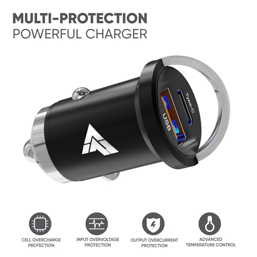 Image of Dr Vaku Voltryder 63W Pd Qc 3.0 Car Charger Dual Port Output Fast Charging Type C USB Adapter for iPhone 15 /15 Plus /15 Pro /Max /14 /13 /12 /11 Series, Samsung & Other Devices 2 Years Warranty, Black