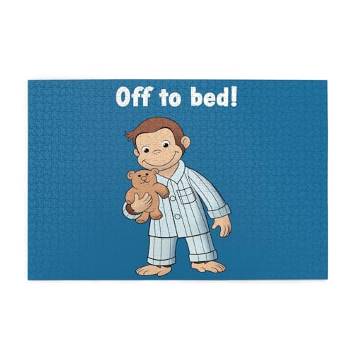 ジグソーパズル おさるのジョージ 1000ピース 子供 初心者向け クリスマス バレンタインデー 誕生日 プレゼント お祝いギフト (50x75cm)