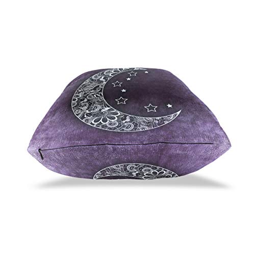 Mandala Bohemian Moon Throw Pillowcases Set Of 2 Square Decorative Cushion Case For Sofa Bench Car Bed, Velvet Pillow Covers,20" X20" #TOP3