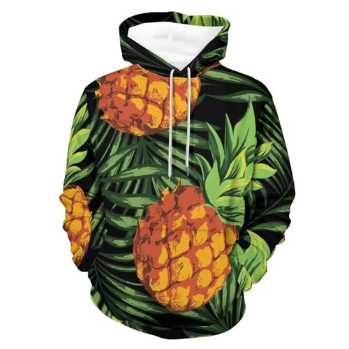 Hoodie Ananas sweat pull unisexe finie la monotonie avec les manches longues