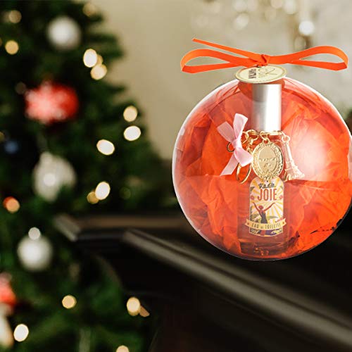 Un Air d'Antan® Coffret Cadeau Boule de Sapin de Noël : Eau de Toilette Vintage JOIE et son Porte Clé Tour Eiffel, Parfum: Fleur d'Oranger, Pétales de Rose et Brin de Muguet, 55ml - Image 5