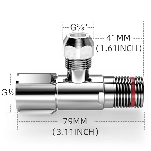 1pc Flüsse Hüter Universal Brass Angle Valve, Chrome Plated, For Toilet Kitchens, Eckventil Selbstdichtend, For 1/2inch(1/2 Zoll) Connection