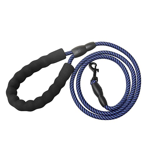 pologmase Trela para cães Heavy Duty | trelas confortáveis para cães com liga de zinco, 4,92 pés de comprimento, trela forte para animais de estimação para cães pequenos e médios